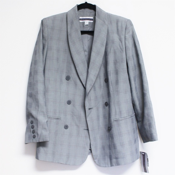 Amanda Smith Jackets & Blazers - 🌈Amanda Smith Petite Plaid Double-Breasted Blazer